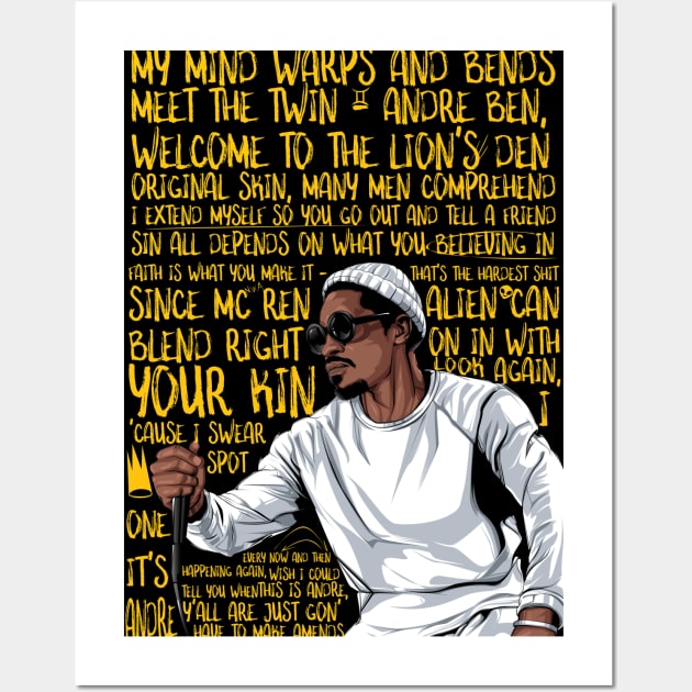 Andre 3000 The twin - Outkast - Posters and Art Prints | TeePublic